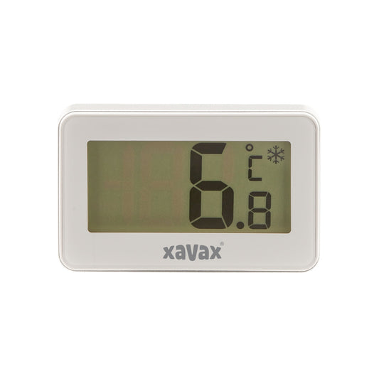 Xavax Hausgerätethermometer Kühlschrank, Gefrierschrank 6,7 x 4,3 x 2,5 cm (B x H x T) Batterie CR2032 1 Batterie Batterien im Lieferumfang enthalten Kunststoff weiß