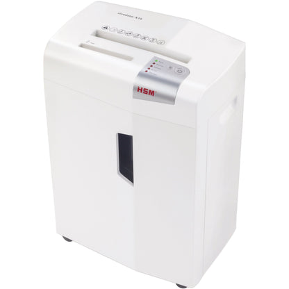 HSM® Aktenvernichter shredstar X15 P-4 Papier, Heftklammern, Büroklammern, Kreditkarten, CDs/DVDs Partikelschnitt weiß/silber