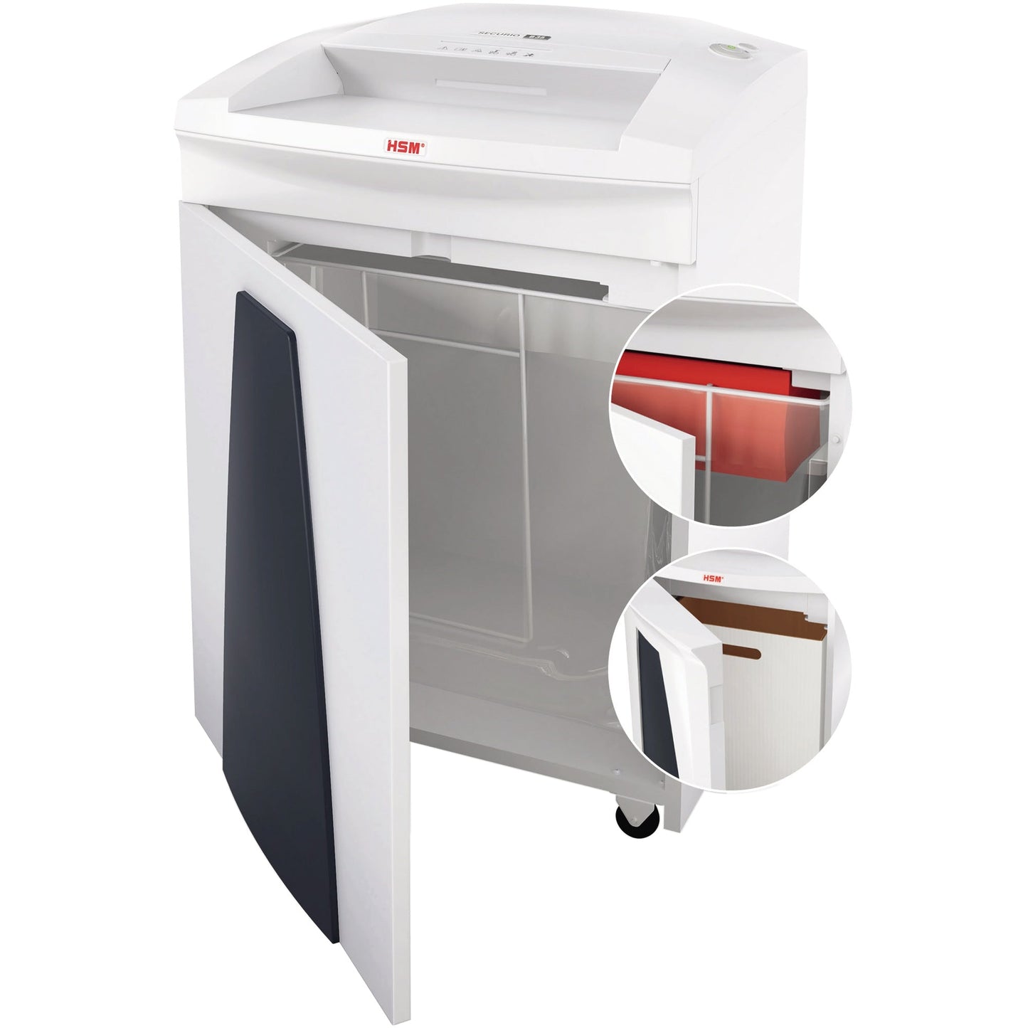 HSM® Aktenvernichter SECURIO B35 P-4 Papier, Heftklammern, Büroklammern, Kreditkarten, CDs/DVDs Partikelschnitt weiß