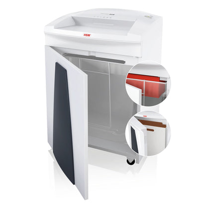 HSM® Aktenvernichter SECURIO B35 P-2 Papier, Heftklammern, Büroklammern, Kreditkarten, CDs/DVDs Streifenschnitt 32 Bl. weiß