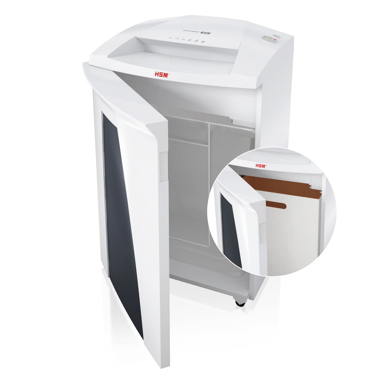 HSM® Aktenvernichter SECURIO B34 P-6 Papier, Heftklammern, Büroklammern Partikelschnitt 9 Bl. weiß