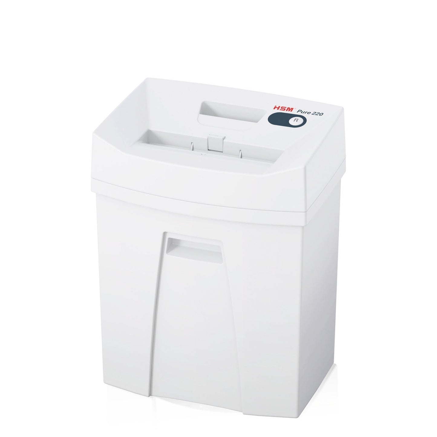 HSM® Aktenvernichter Pure 220 P-2 Papier, Heftklammern, Büroklammern, Kreditkarten Streifenschnitt 14 Bl. weiß