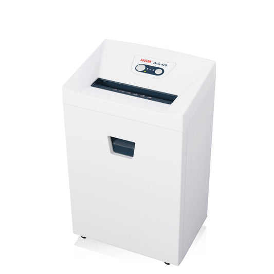 HSM® Aktenvernichter Pure 420 P-4 Papier, Heftklammern, Büroklammern, Kreditkarten, CDs/DVDs Partikelschnitt 16 Bl. weiß