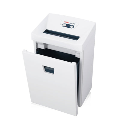 HSM® Aktenvernichter Pure 420 P-2 Papier, Heftklammern, Büroklammern, Kreditkarten, CDs/DVDs Streifenschnitt 21 Bl. weiß