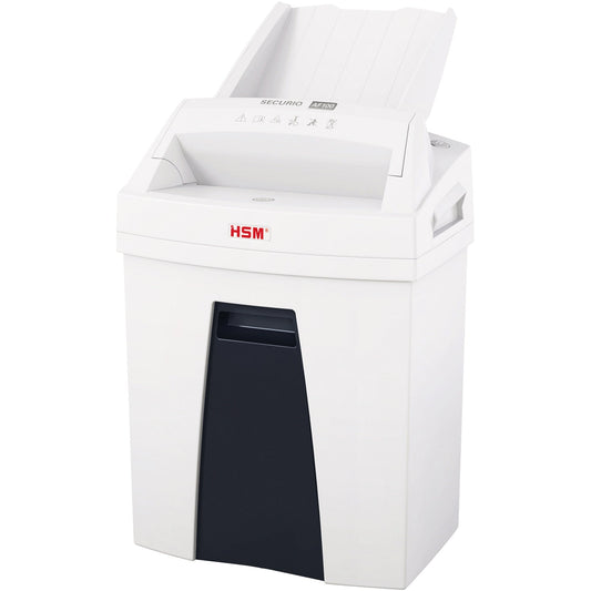 HSM® Aktenvernichter SECURIO AF100 P-4 Papier, Heftklammern, Büroklammern, Kreditkarten Partikelschnitt 8 Bl. manuell, 100 Bl. automatisch weiß