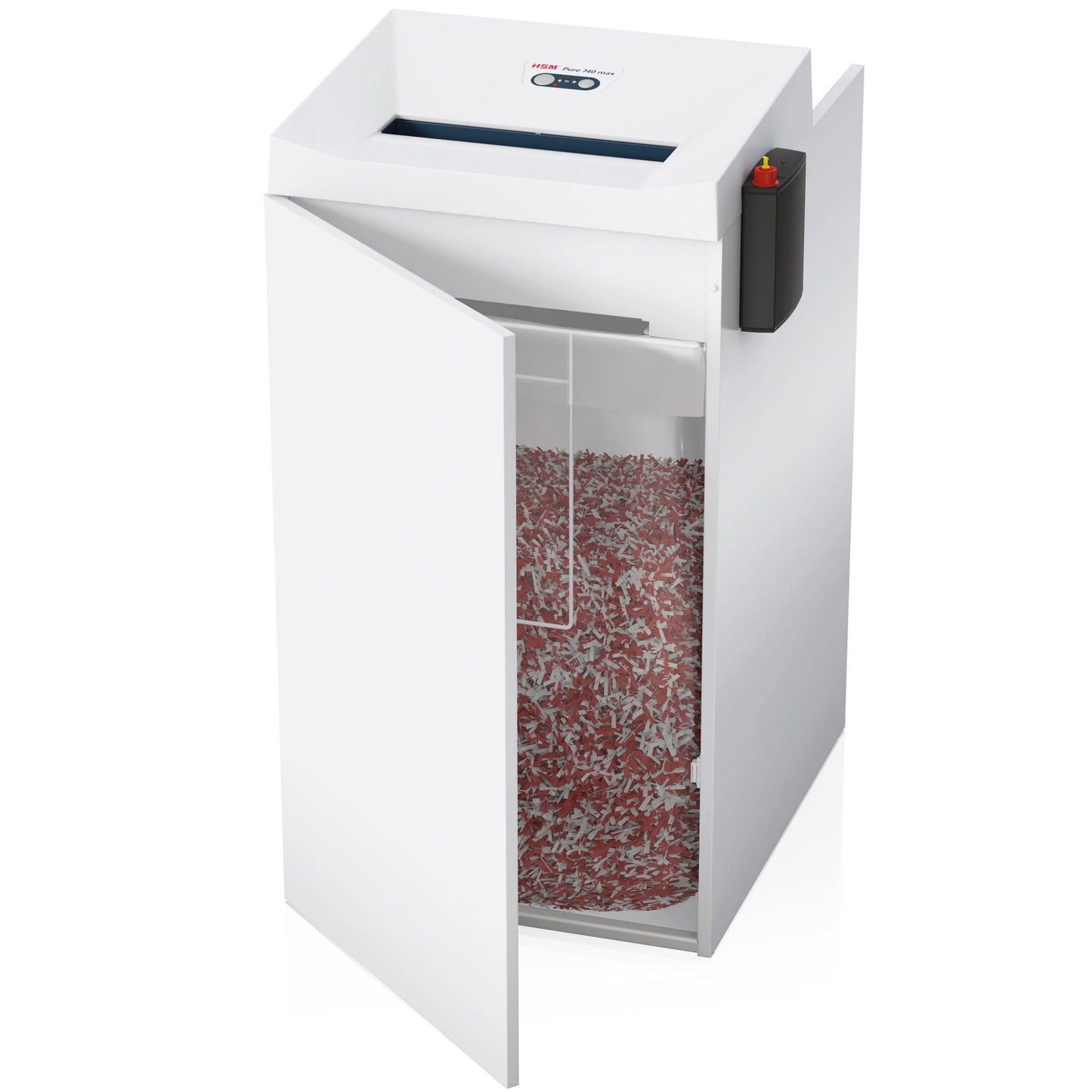 HSM® Aktenvernichter Pure 740 max P-4 Papier, Heftklammern, Büroklammern Partikelschnitt weiß