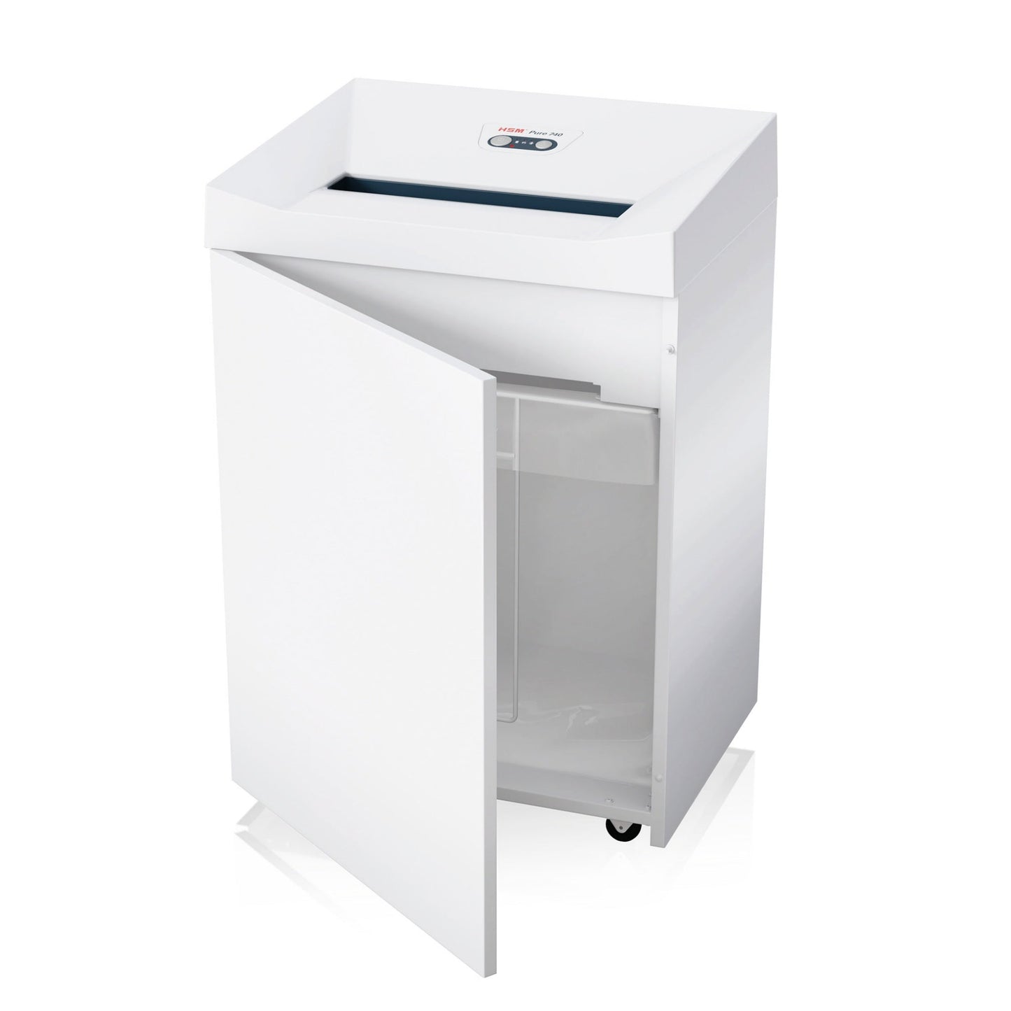 HSM® Aktenvernichter Pure 740 max P-5 Papier, Heftklammern, Büroklammern Partikelschnitt weiß