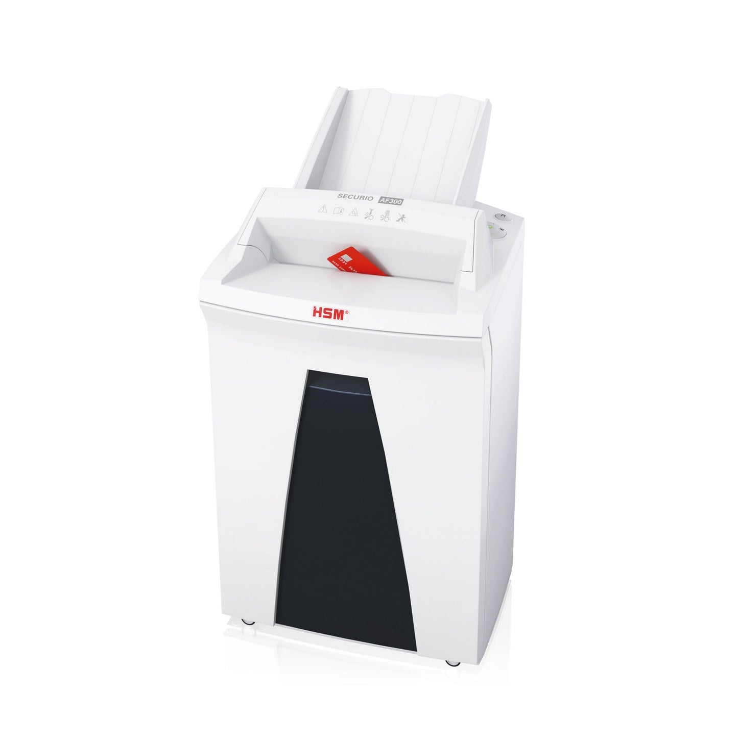 HSM® Aktenvernichter SECURIO AF300 P-4 Papier, Heftklammern, Büroklammern, Kreditkarten, CDs/DVDs Partikelschnitt weiß