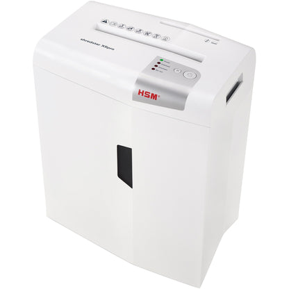 HSM® Aktenvernichter shredstar X6pro P-5 Papier, Heftklammern, Büroklammern, Kreditkarten, CDs/DVDs Partikelschnitt weiß/silber