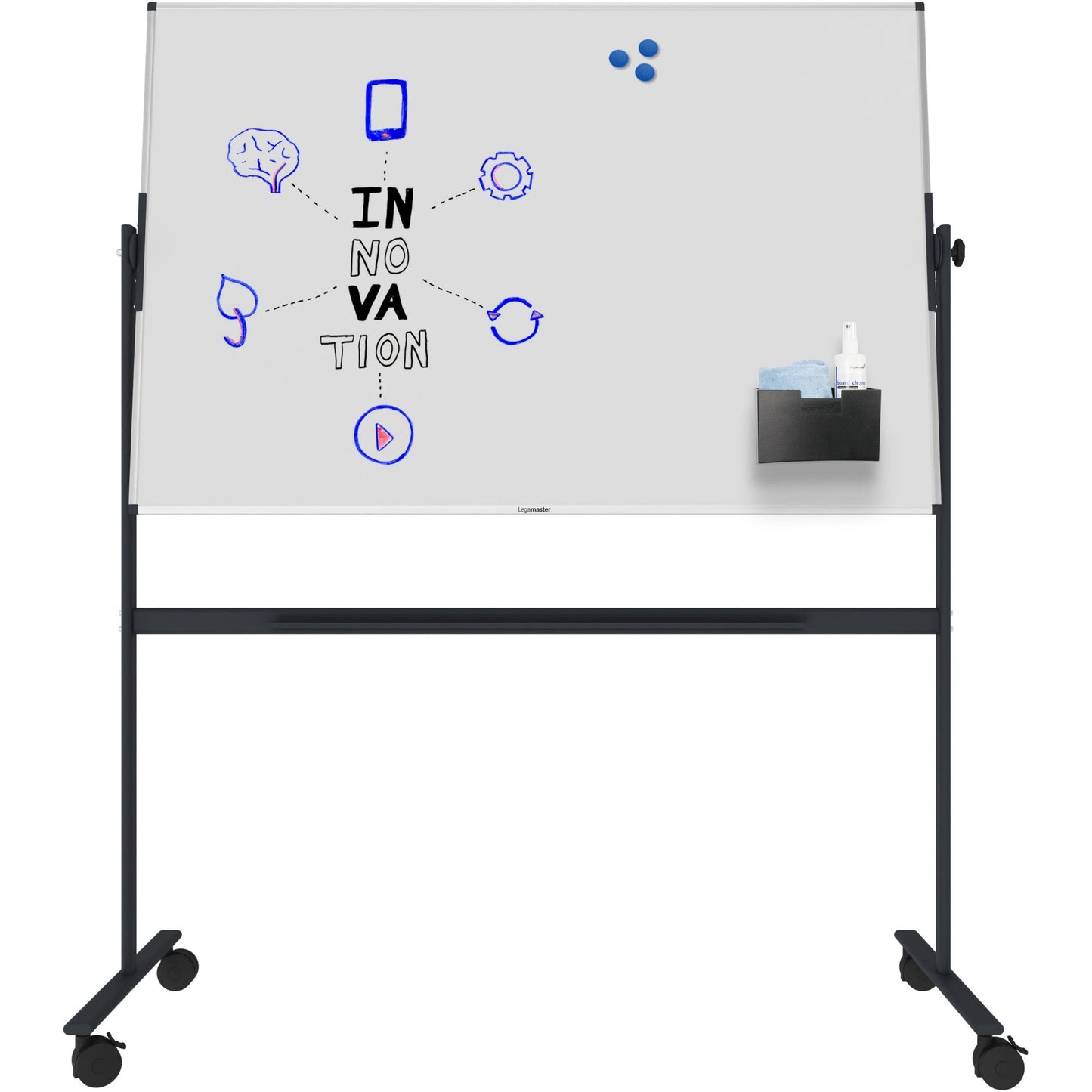 Legamaster Whiteboard UNITE Maße der Oberfläche: 100 x 150 cm (B x H) Tafel magnethaftend beidseitig beschreibbar Stahl lackiert weiß
