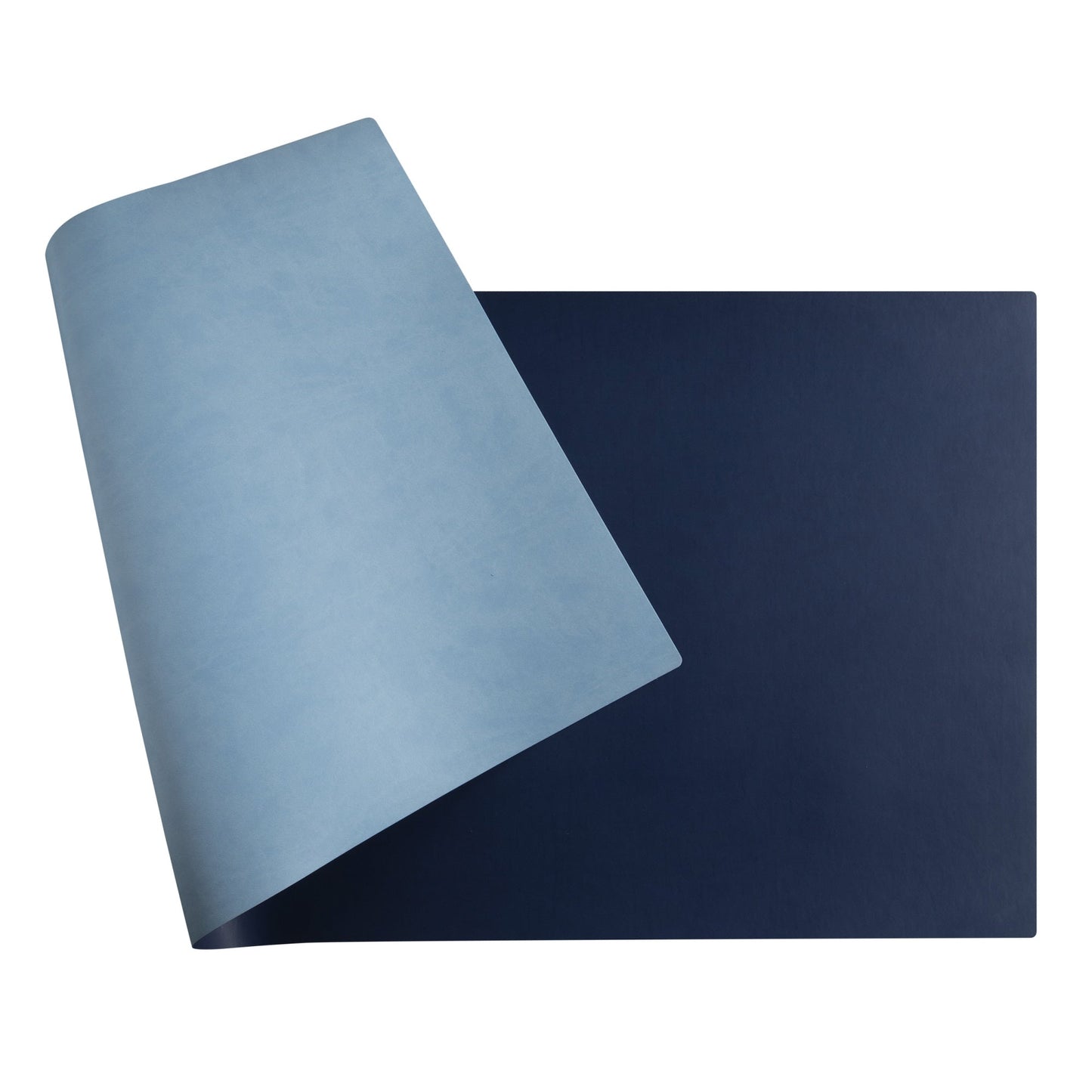 Exacompta Schreibunterlage Home Office 60 x 35 cm (B x H) ohne Kalender Polyurethan marineblau/himmelblau