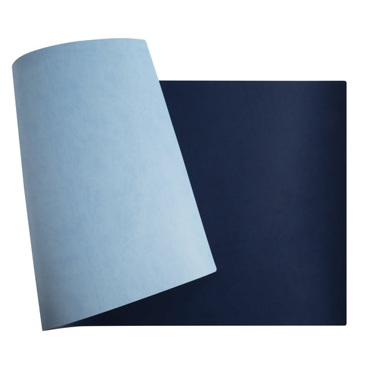Exacompta Schreibunterlage Home Office 90 x 43 cm (B x H) ohne Kalender Polyurethan marineblau/himmelblau