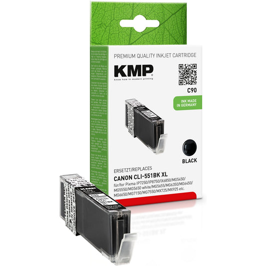 KMP Tintenpatrone kein Originalzubehör Kompatibel mit: Canon CLI551BKXL C90 ca. 5.400 Seiten schwarz 15ml
