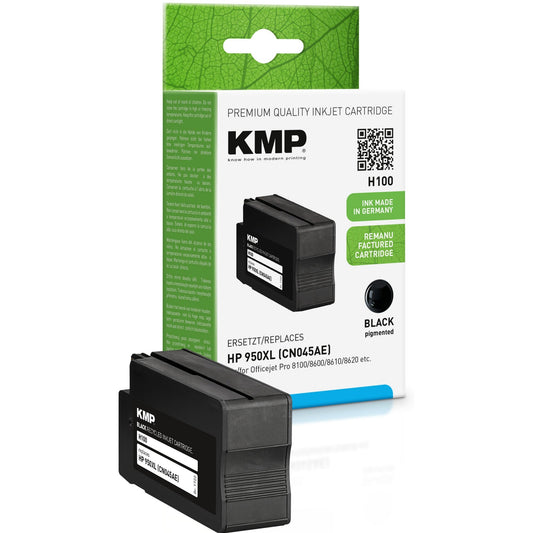 KMP Tintenpatrone kein Originalzubehör Kompatibel mit: HP 950XL H100 ca. 2.300 Seiten schwarz 80ml