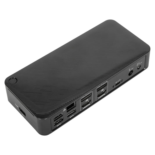 Targus Dockingstation DV4K 21,9 x 8 x 18 cm (B x H x T) Netzbetrieb 2 x DisplayPort, 2 x HDMI, 4 x USB-A 3.2 Gen 1, 1 x USB-C 3.2 Gen 2, 1 x Klinkenbuchse 3,5 mm, 1 x RJ-45