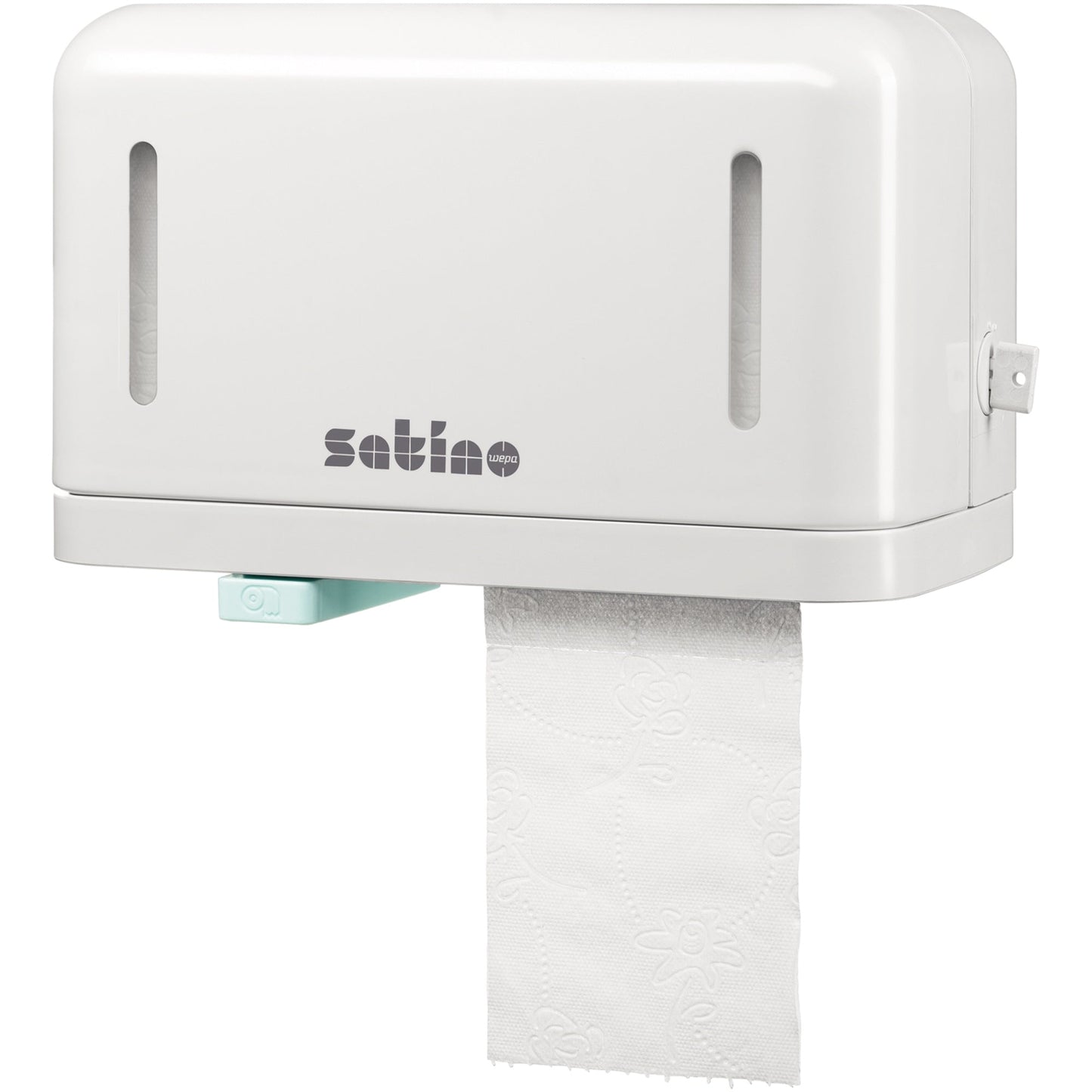 Satino by WEPA Toilettenpapierspender Plus 27 x 16,3 x 14,7 cm (B x H x T) Kunststoff weiß