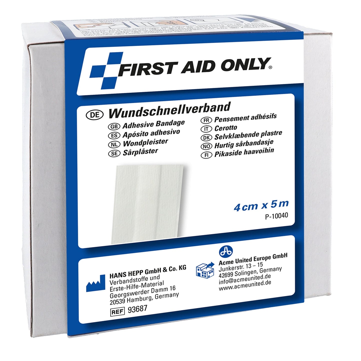 FIRST AID ONLY Pflaster 4 cm x 5 m (B x L) weiß