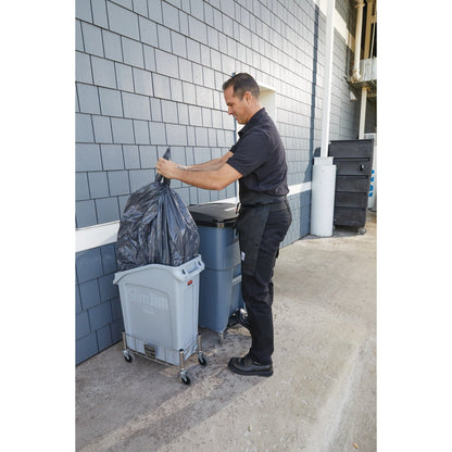 Rubbermaid Abfalleimer SLIM JIM® 49l Kunststoff grau 1 Sortierfach