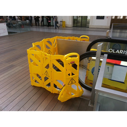 Rubbermaid Absperrsystem Innenbereich 59,69 x 33,02 x 101,6 cm (B x H x T) faltbar Polyethylen gelb