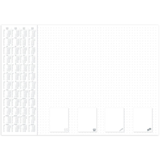 RNK Verlag Schreibunterlage Office 60 x 42 cm (B x H) mit Kalender 4 Jahre Papier weiß 30 Bl.