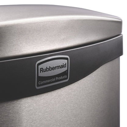Rubbermaid Tretabfalleimer SLIM JIM® STEP-ON 39,57 x 39,95 x 30,23 cm (B x H x T) 15l Edelstahl silber/schwarz