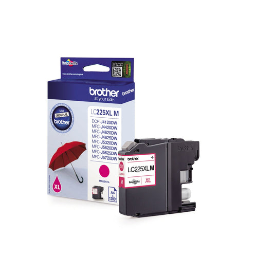 Brother Tintenpatrone Originalzubehör LC-225XL-M ca. 1.200 Seiten magenta