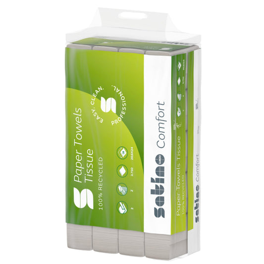 Satino by WEPA Papierhandtücher Comfort 20,6 x 24 cm (B x L) Papier, 100 % recycelt hochweiß 25 x 150 Bl./Pack.