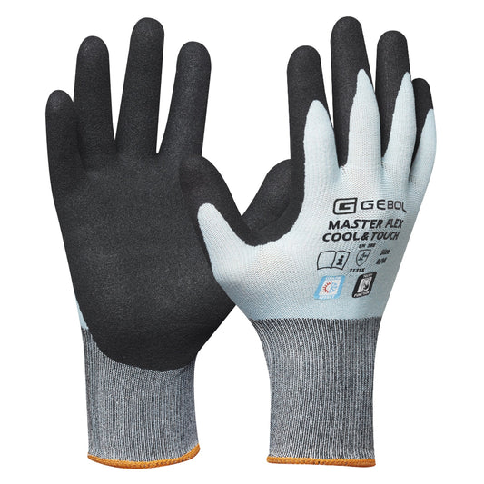 GEBOL Arbeitshandschuhe MASTER FLEX COOL&TOUCH 10 II Nylon/Elasthan blau