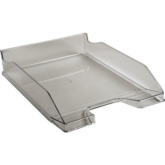 Exacompta Briefablage COMBO MIDI Office DIN A4, Überbreite Polystyrol Farbe: grau transparent
