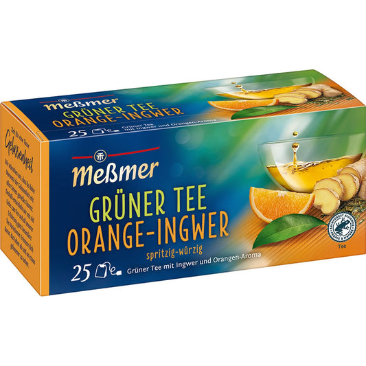 Meßmer Tee Grüner Tee, Orange Ingwer 25 Btl./Pack.