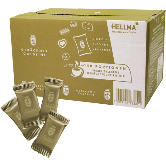 Hellma Gebäckmischung Goldline Karton 140 St./Pack.