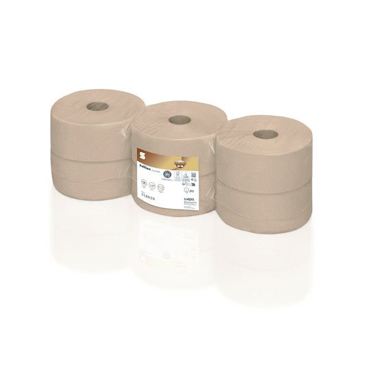 Satino by WEPA Toilettenpapier PureSoft 2-lagig softbeige 1.520 Bl./Rl. 6 Rl./Pack.