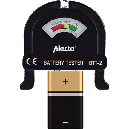 Alecto Batterietester BTT-2 AAA/Micro, AA/Mignon, C/Baby, D/Mono, E-Block 9,8 x 14,7 x 3,2 cm (B x H x T)