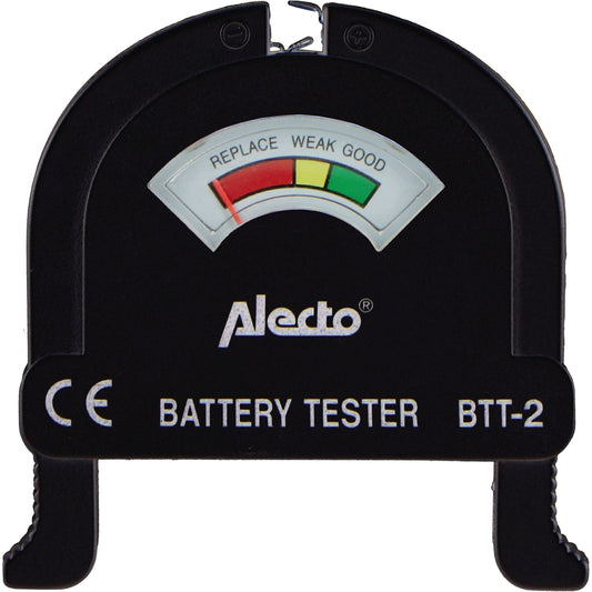 Alecto Batterietester BTT-2 AAA/Micro, AA/Mignon, C/Baby, D/Mono, E-Block 9,8 x 14,7 x 3,2 cm (B x H x T)