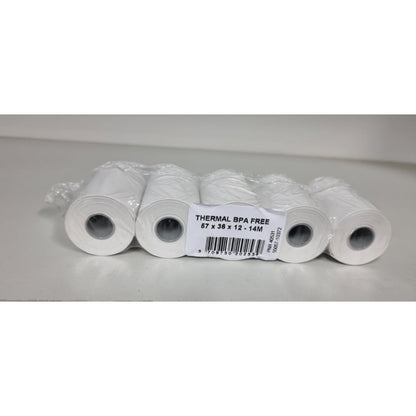 Thermokassenrolle 57 mm x 25 m (B x L) 44mm BPA-frei nicht phenolfrei 5 St./Pack.