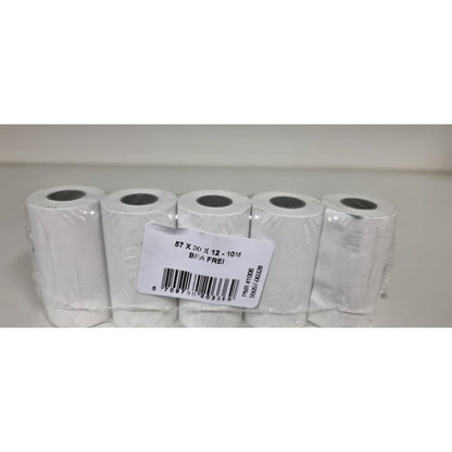 Thermokassenrolle 57 mm x 10 m (B x L) 30mm BPA-frei nicht phenolfrei 5 St./Pack.