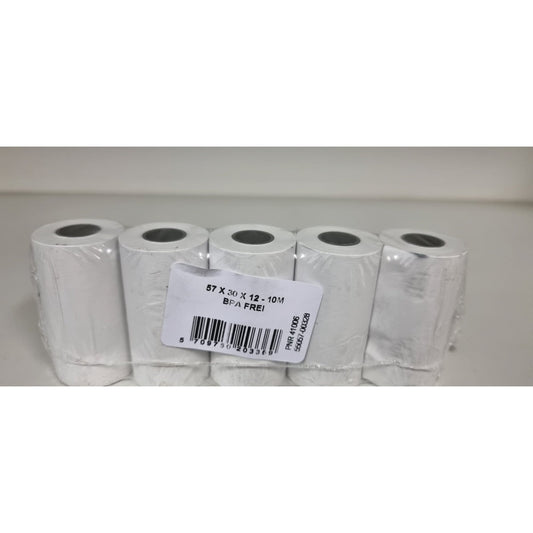 Thermokassenrolle 57 mm x 10 m (B x L) 30mm BPA-frei nicht phenolfrei 5 St./Pack.