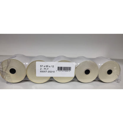 Kassenrolle 57 mm x 22m (B x L) weiß 5 St./Pack.