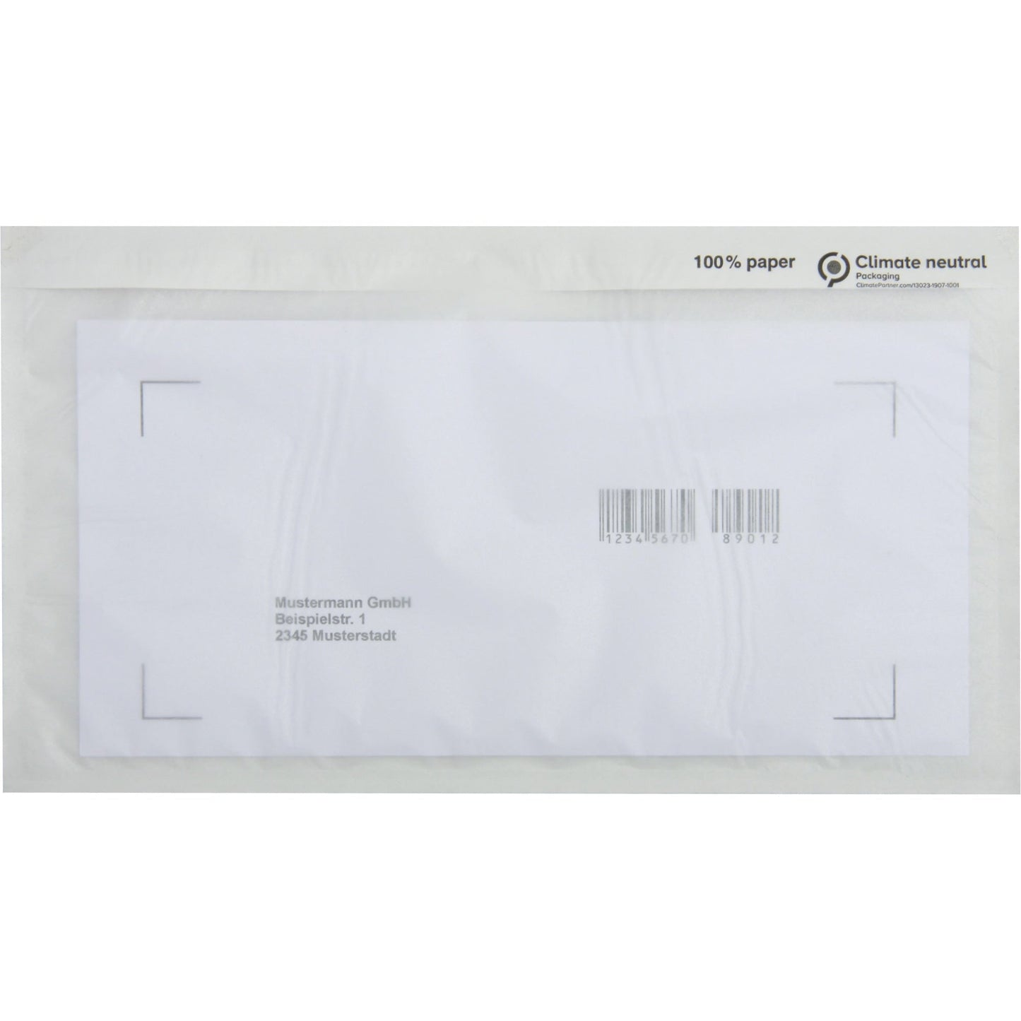 Dokumententasche DIN lang 240 x 135 mm (B x H) Pergamynpapier transparent 250 St./Pack.