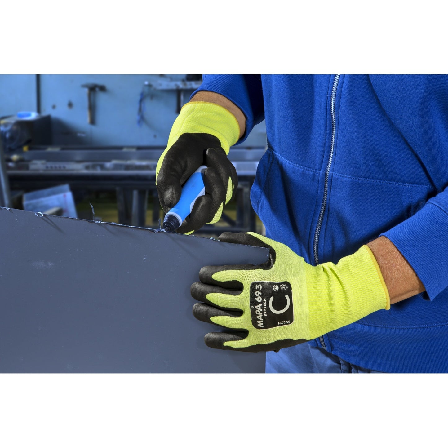 MAPA Arbeitshandschuhe KRYTECH 693 9 II Schaumnitril gelb