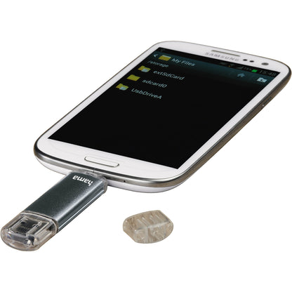 Hama USB-Stick Laeta Twin USB 2.0 16Gbyte grau