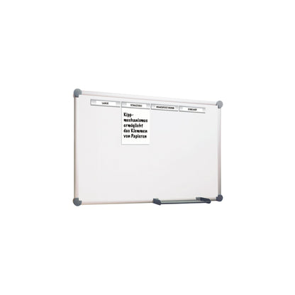 MAUL Whiteboard 2000 MAULpro Komplett-Set plus Maße der Oberfläche: 120 x 90 cm (B x H) Tafel magnethaftend nicht beidseitig beschreibbar inkl. 4 magnethaftende Aluminium-Infoleisten Stahlblech kunststoffbeschichtet weiß