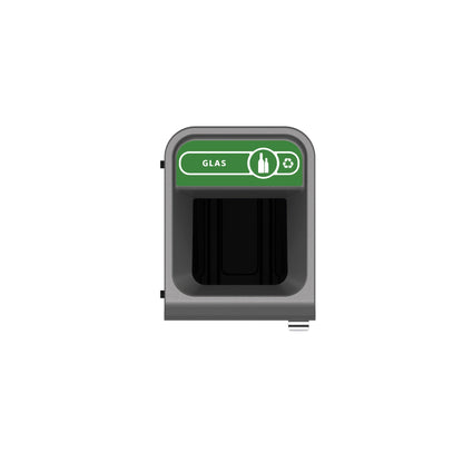 Rubbermaid Abfallsammelsystem 49,5 x 97,5 x 36,7 cm (B x H x T) 57l 1 Sortierfach Stahl, verzinkt