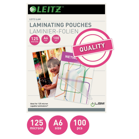 Leitz Laminierfolie iLAM 154 x 111 mm (B x H) DIN A6 125µm glänzend 100 St./Pack.