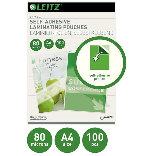 Leitz Laminierfolie iLAM 303 x 216 mm (B x H) DIN A4 80µm glänzend 100 St./Pack.