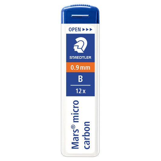 STAEDTLER® Feinmine Mars® micro carbon 250 0,9mm B schwarz 12 St./Pack.