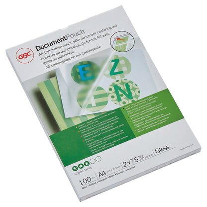 GBC® Laminierfolie DocumentTPouch 216 x 303 mm (B x H) DIN A4 75µm glänzend 100 St./Pack.