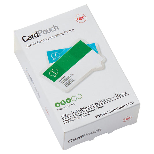 GBC® Laminierfolie CardTPouch 54 x 86 mm (B x H) 125µm glänzend 100 St./Pack.