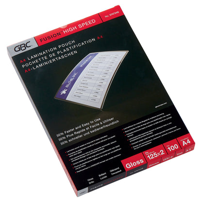 GBC® Laminierfolie HighSpeedTPouch 216 x 303 mm (B x H) DIN A4 125µm glänzend 100 St./Pack.