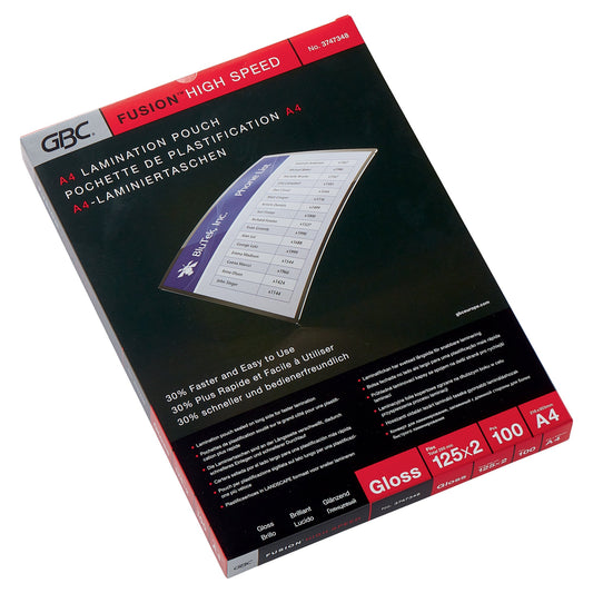 GBC® Laminierfolie HighSpeedTPouch 216 x 303 mm (B x H) DIN A4 125µm glänzend 100 St./Pack.